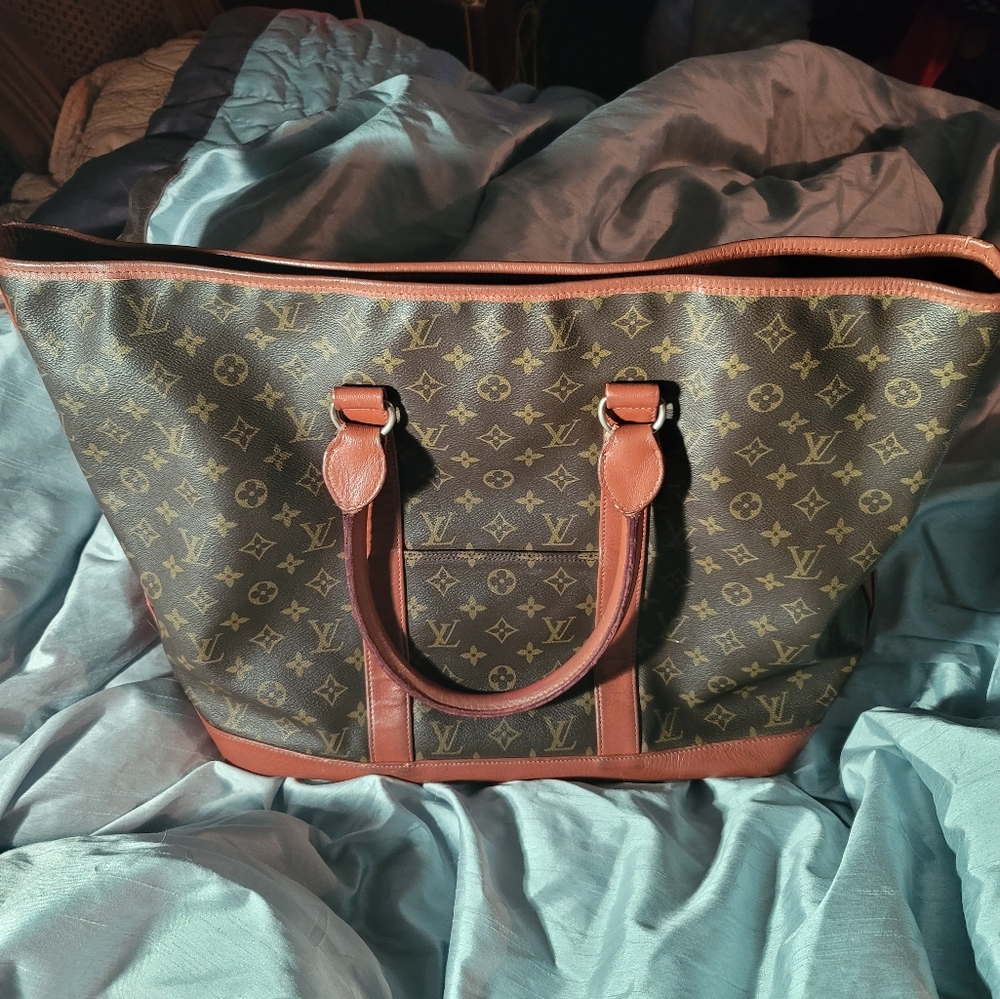 AUTHENTIC LOUIS VUITTON MONOGRAM SAC WEEKEND GM TOTE BAG